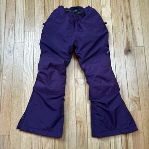 Lands' End Snow Bibs Ski Pants Purple Kids Size 6 Squall Waterproof
